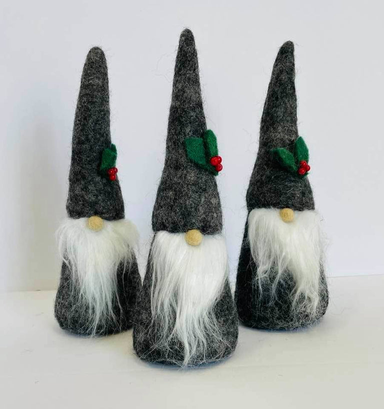 GREY FELT GNOME | HOLIDAY