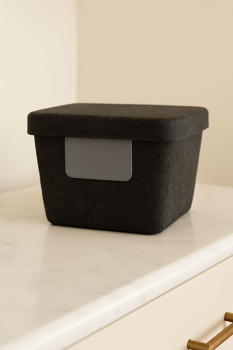 The Sculpted Bin - Petite with Lid | Set of 3 | STORAGE