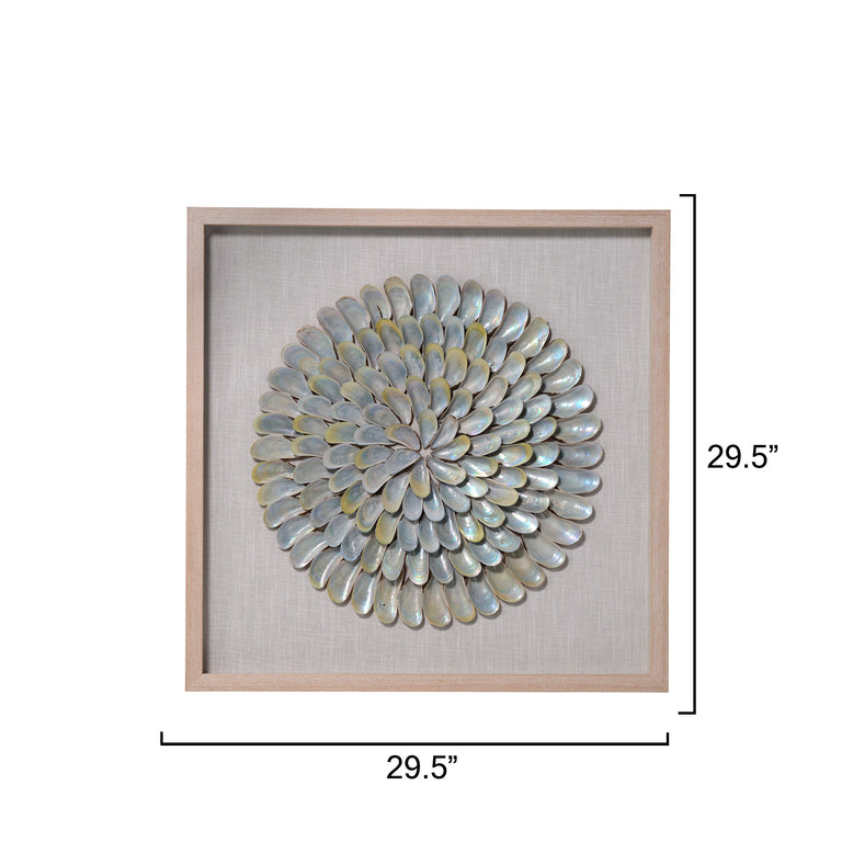WALL ART, IRIDESCENT SHELL