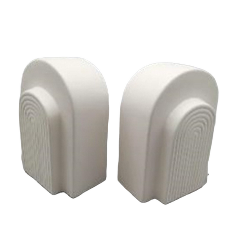 WHITE CERAMIC ARCH BOOKENDS