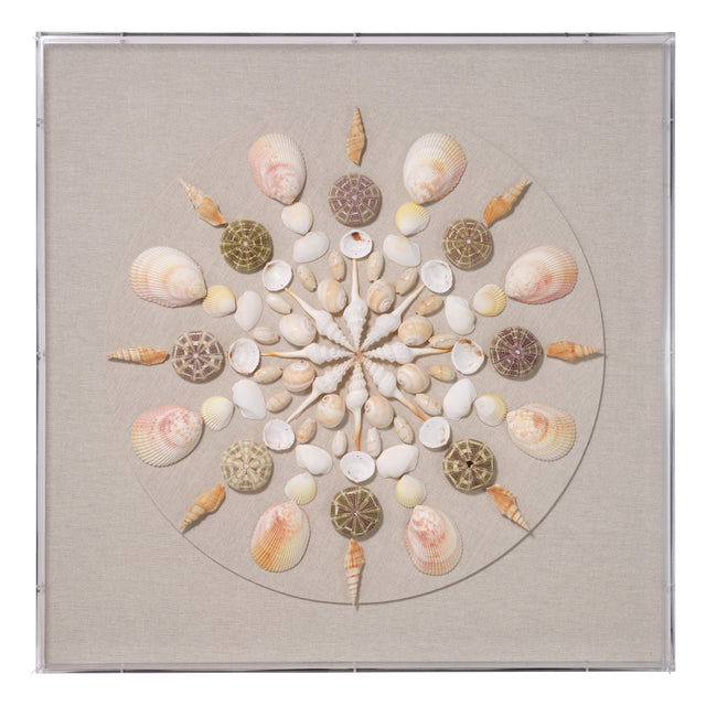 WALL ART, PALE PINK AND SHELL