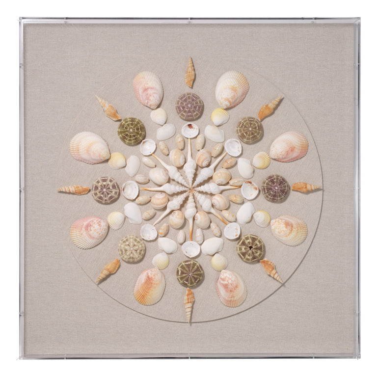 WALL ART, PALE PINK AND SHELL
