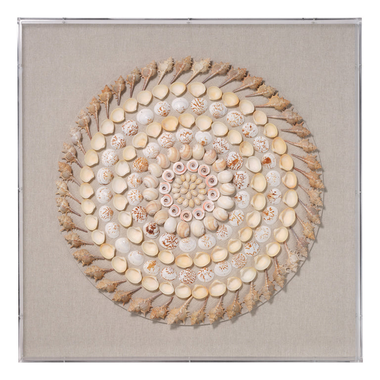 BANKS WALL ART, CREAM AND SHELL