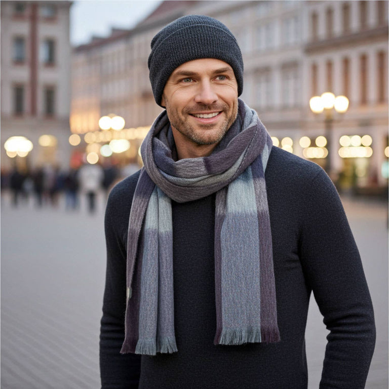 ALPACA PLAID SCARF • MOCHA | APPAREL