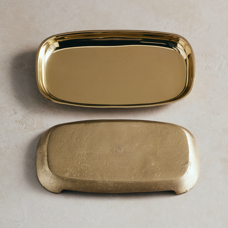 AURUM LONG BRASS TRAY | DECORATIVE OBJECTS | CATCHALLS