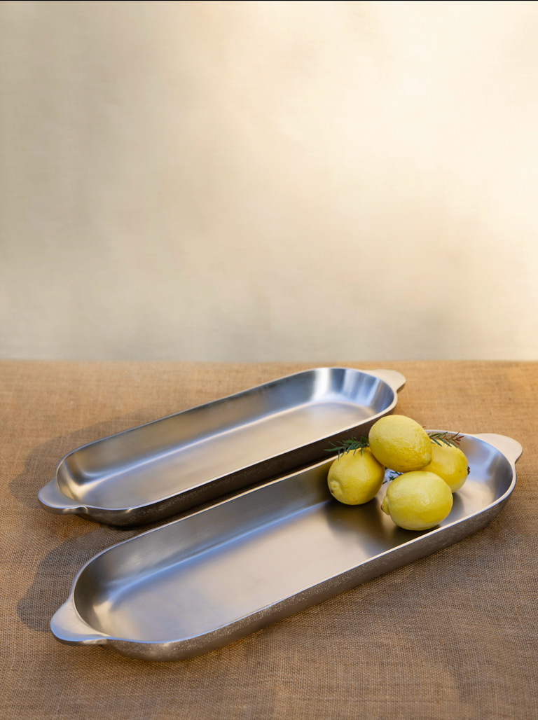 Stinson Nickel Long Trays - Set of 2