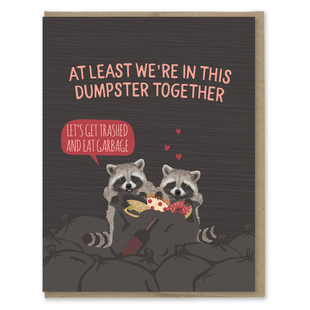 DUMPSTER TOGETHER RACCOONS CARD | CARDS
