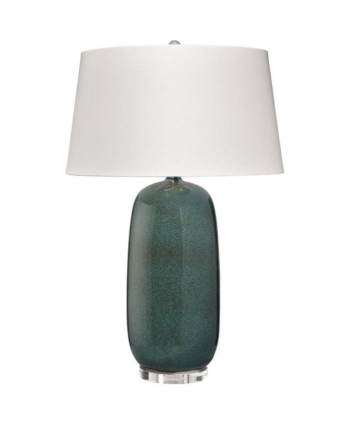 BALSAM TABLE LAMP, TEAL CERAMIC