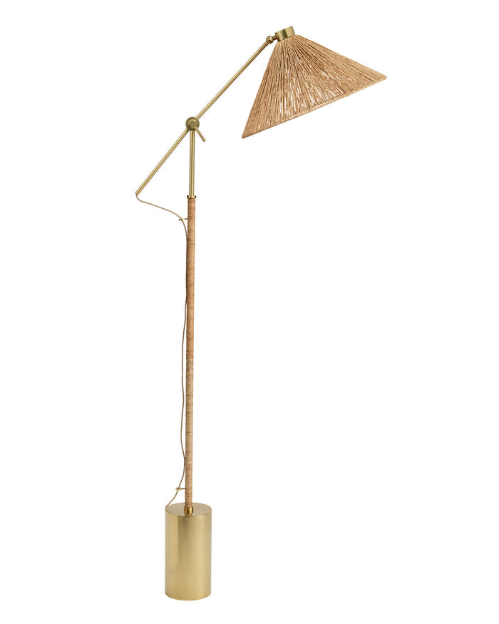 FITZGERALD FLOOR LAMP, ABACA ROPE