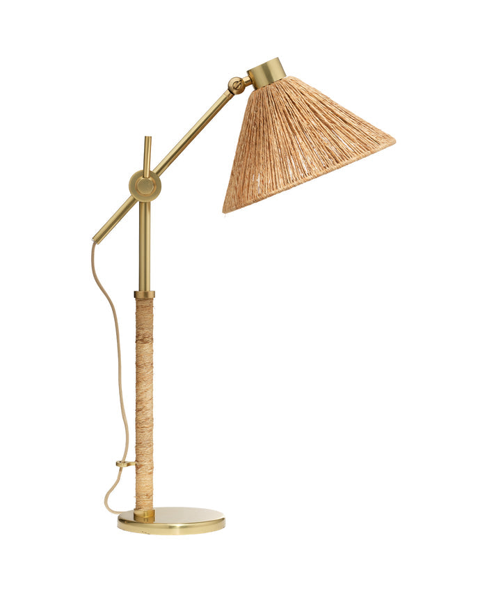 FITZGERALD TABLE LAMP, ABACA ROPE