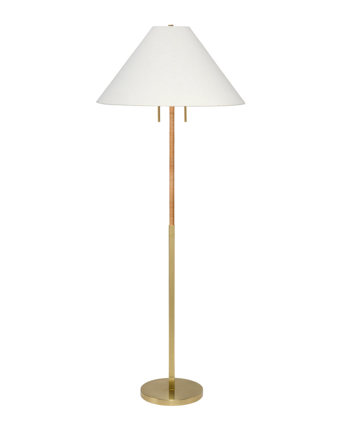 HARRISON FLOOR LAMP, NATURAL RATTAN