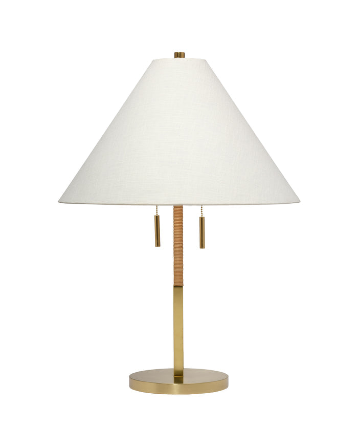 HARRISON TABLE LAMP, RATTAN