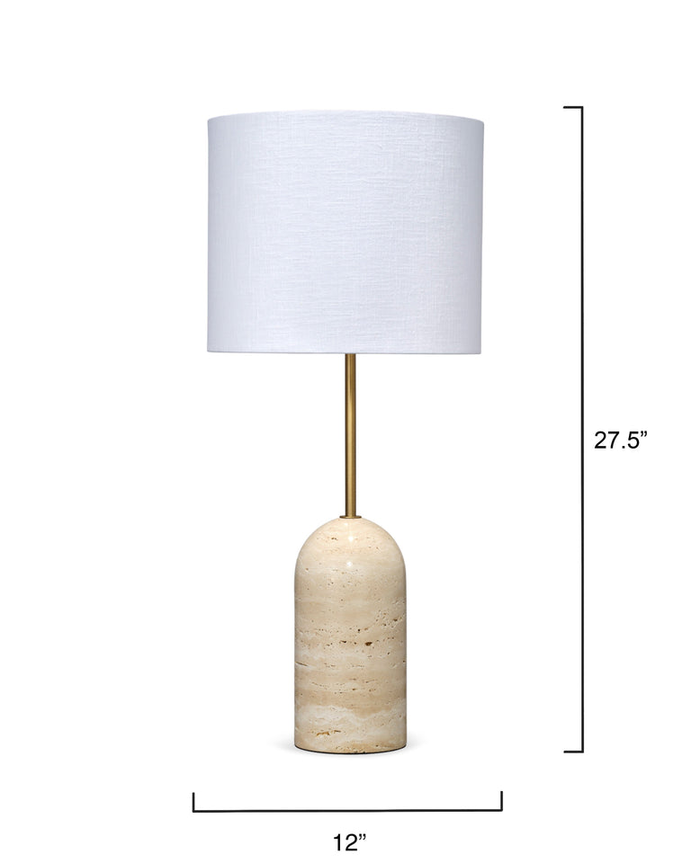 HOLT TABLE LAMP IN TRAVERTINE