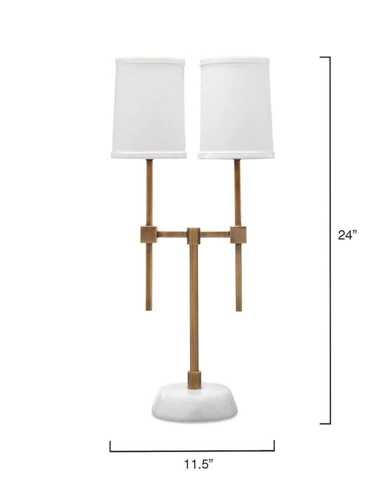 MINERVA TWIN SHADE CONSOLE LAMP