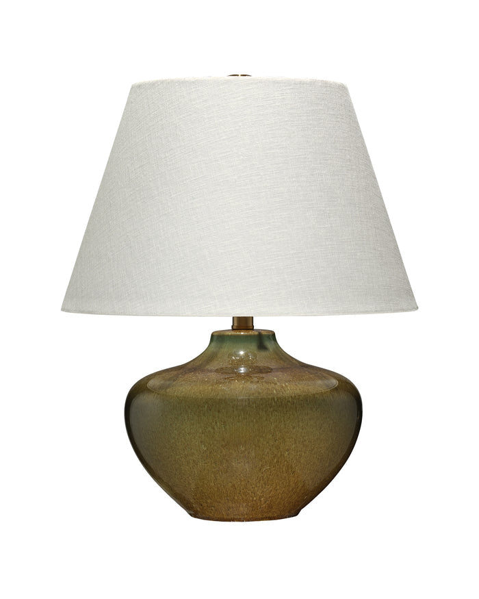 MONROE TABLE LAMP, OLIVE CERAMIC