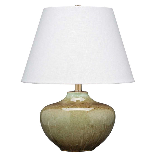 MONROE TABLE LAMP, OLIVE CERAMIC