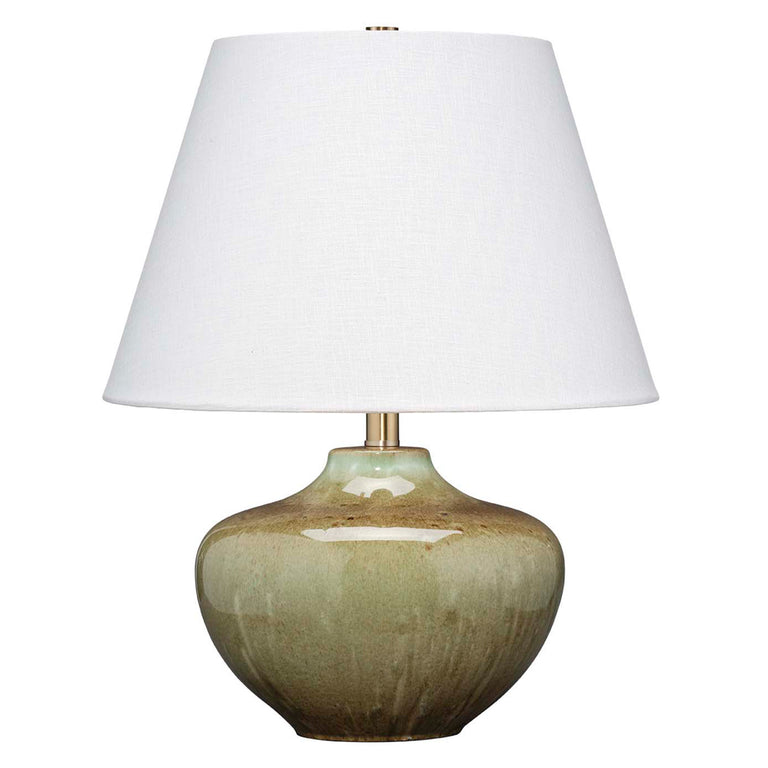 MONROE TABLE LAMP, OLIVE CERAMIC