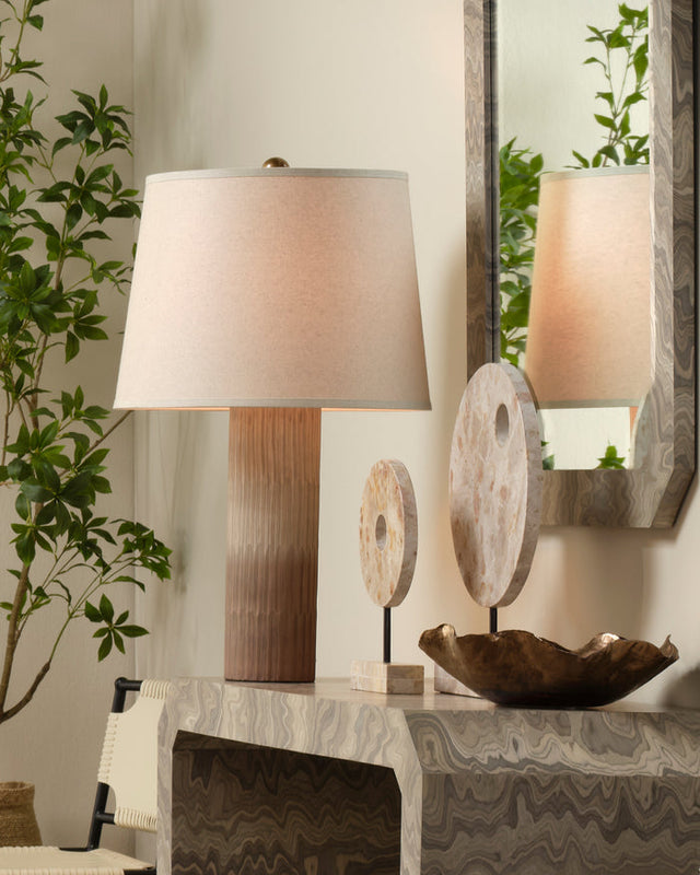 PHOENIX TABLE LAMP, SAND OMBRE