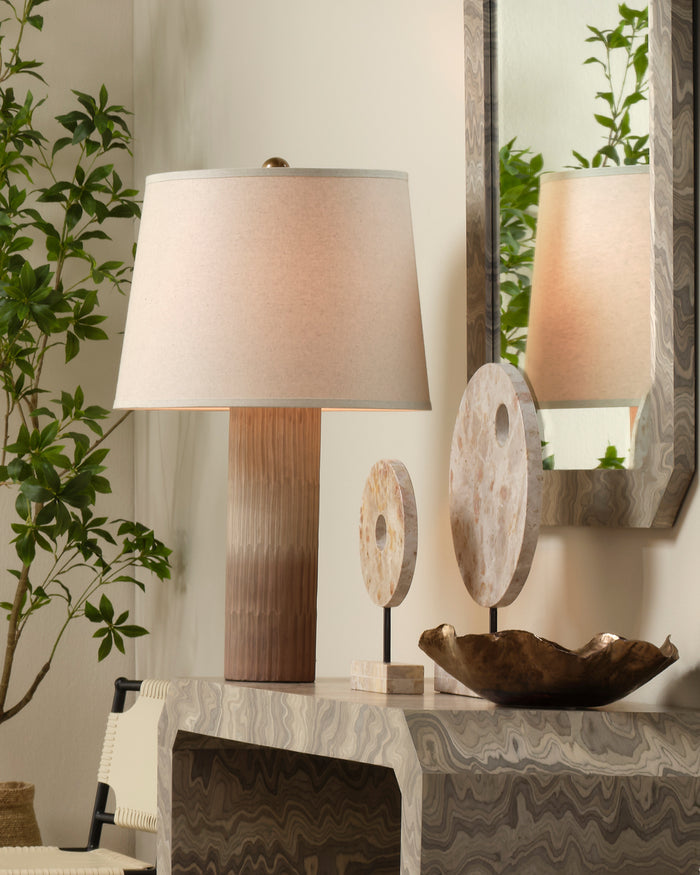 PHOENIX TABLE LAMP, SAND OMBRE