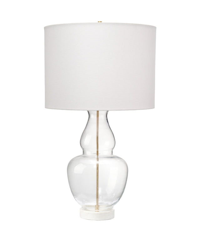 POISED TABLE LAMP, GLASS