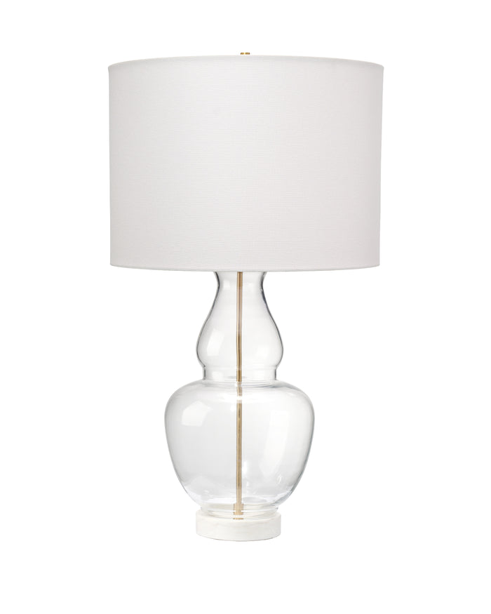 POISED TABLE LAMP, GLASS
