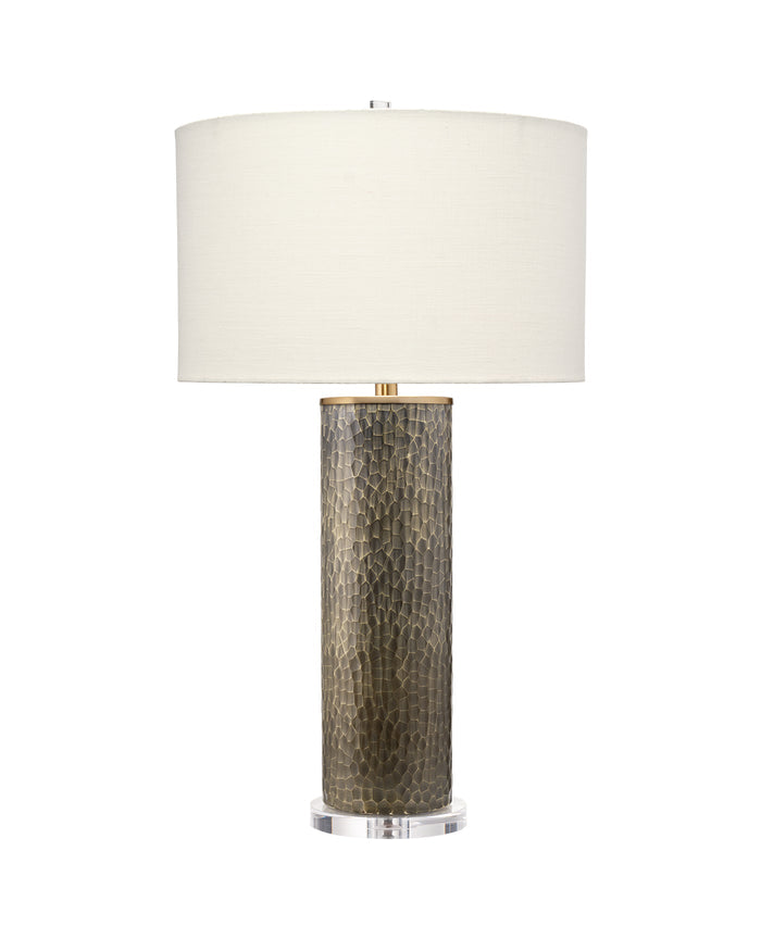 VIPER TABLE LAMP, TRUFFLE ETCHED GLASS