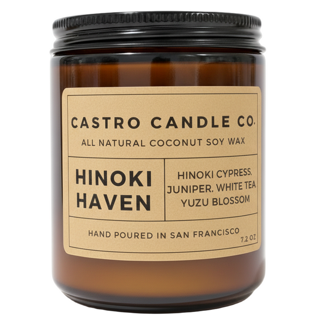 Castro Candle Co. Hinoki Haven candle | HOME FRAGRANCE & CANDLES | inspired by San Francisco 