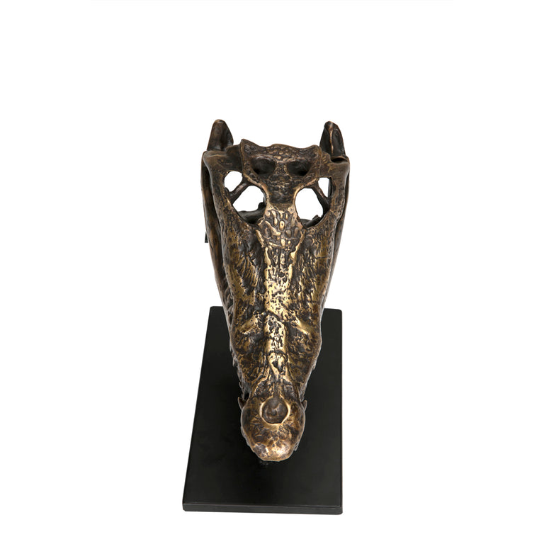 BRASS ALLIGATOR ON STAND | OBJECTS