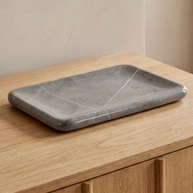 PETRA MARBLE CATCHALL GREY MARBLE