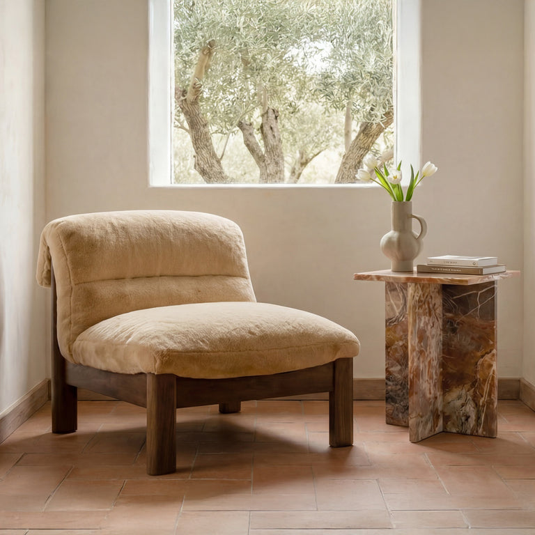 PIERCE ACCENT CHAIR FAUX FUR