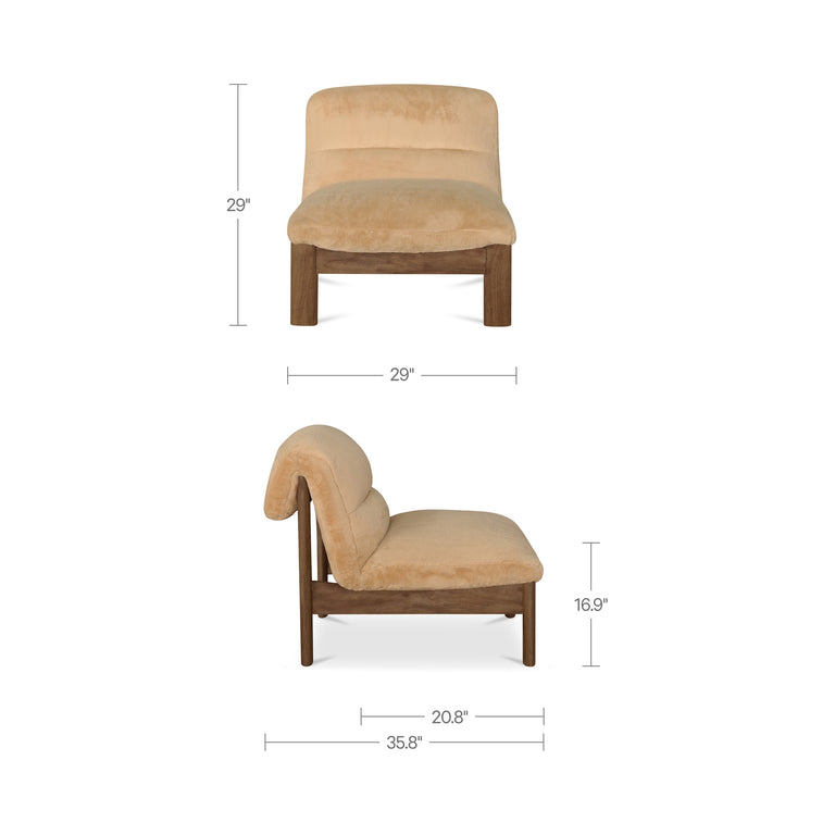 PIERCE ACCENT CHAIR FAUX FUR