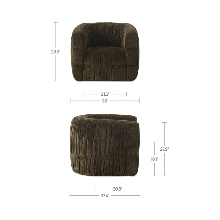 ROBSON SWIVEL CHAIR DARK GREEN