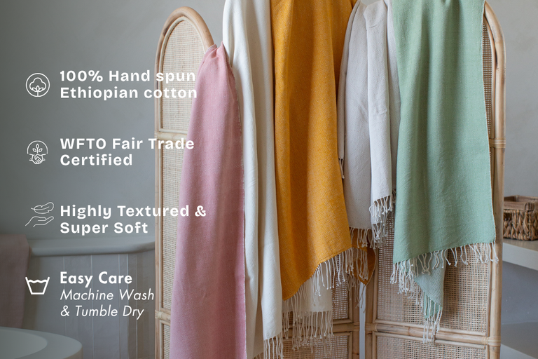 ALMAZ HANDWOVEN ETHIOPIAN COTTON BATH TOWEL | BATH