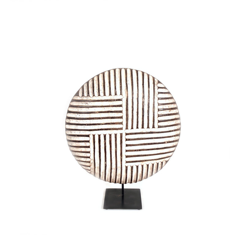 Bamileke Shield 12" Geometric Pattern | 