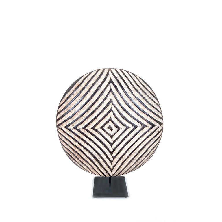 Bamileke Shield 12" Geometric Pattern | 