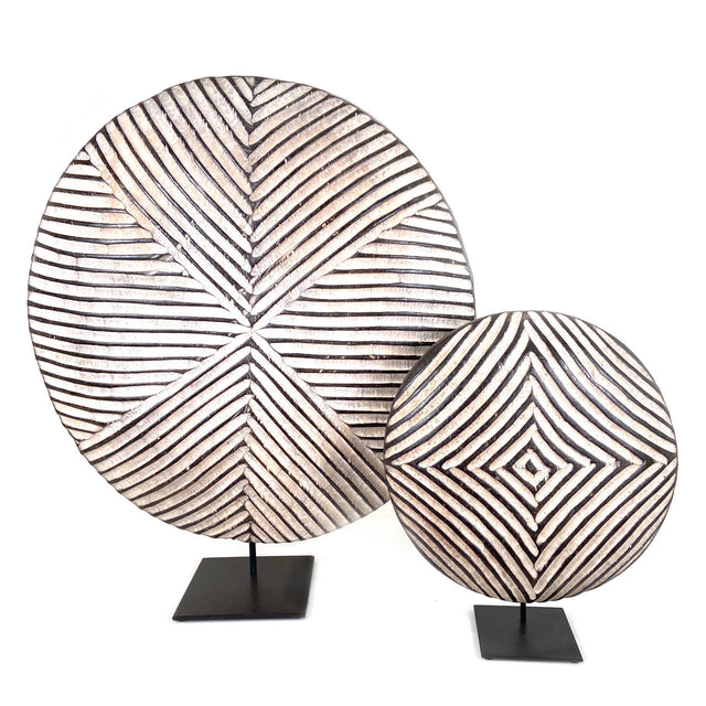 Bamileke Shield 12" Geometric Pattern | 