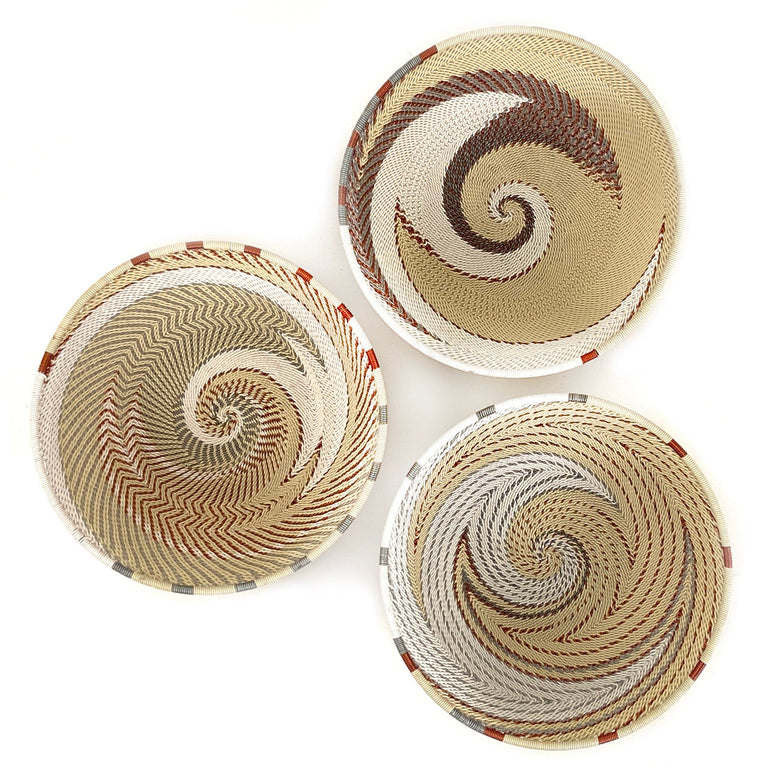 Zulu Wire Basket Bowl - Copper + Sand, Medium | BASKETS