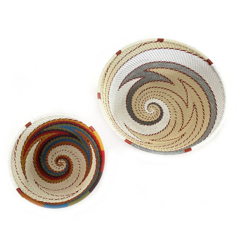 Zulu Wire Basket Bowl - Copper + Sand, Medium | BASKETS