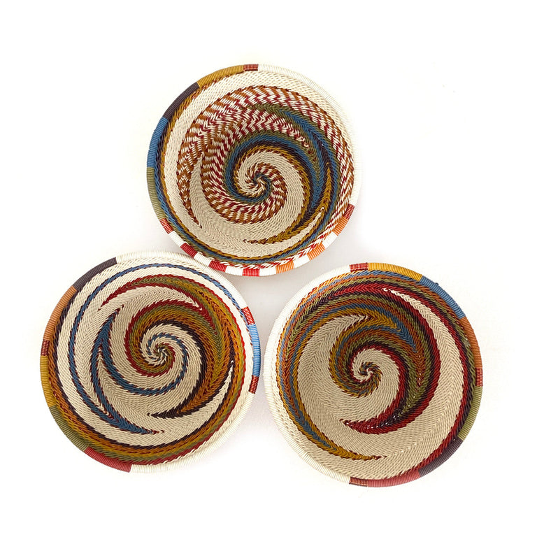 Zulu Wire Basket Bowl - Copper + Sand from South Africa