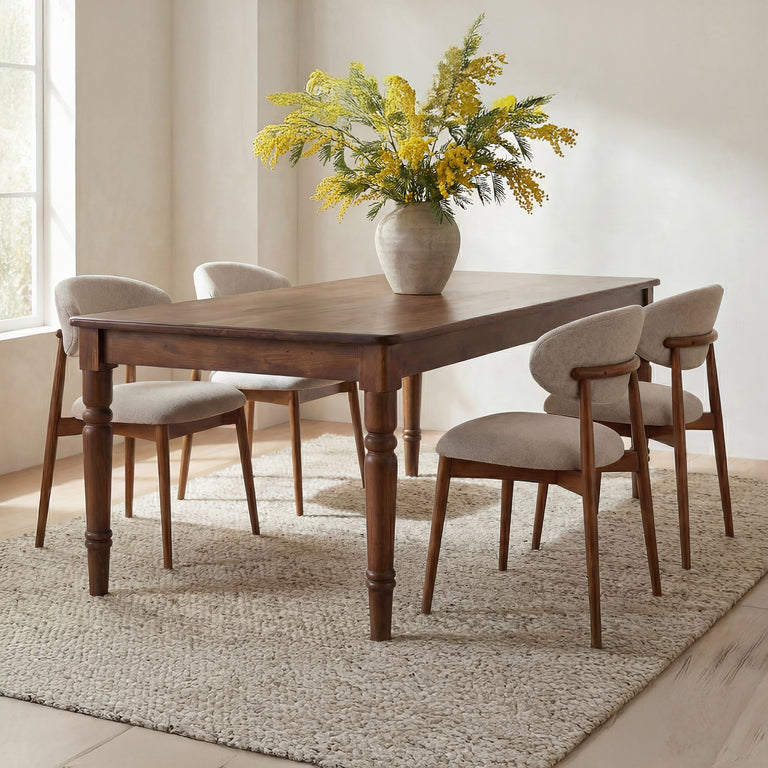 RUSSET DINING TABLE BROWN