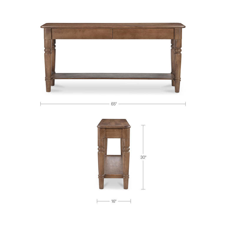 RUSSET CONSOLE TABLE BROWN
