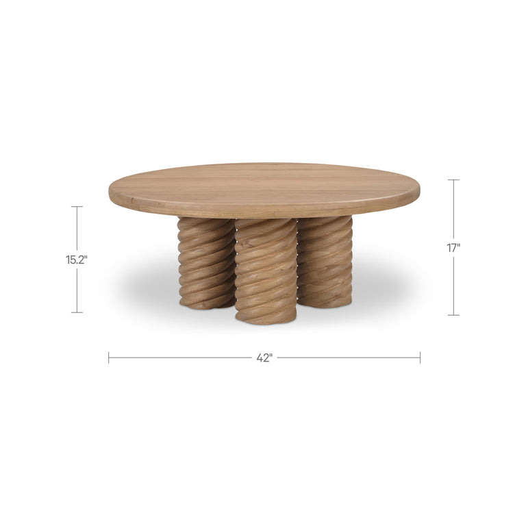 TRECCIA ROUND COFFEE TABLE OAK