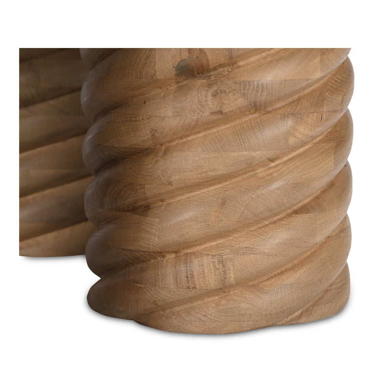 TRECCIA ROUND COFFEE TABLE OAK