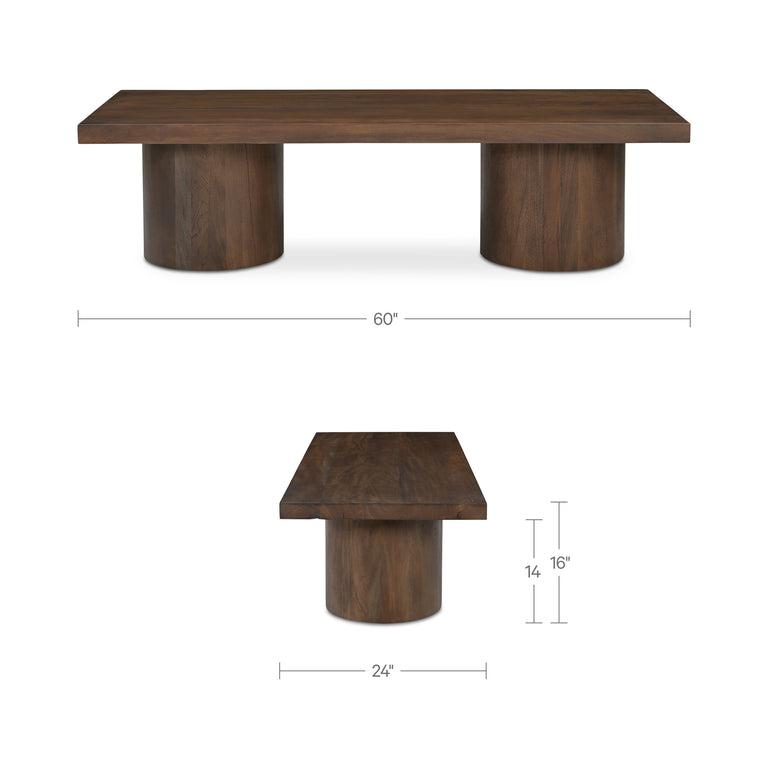 HADLEY COFFEE TABLE WARM BROWN
