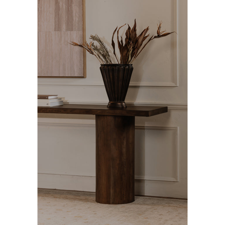 HADLEY CONSOLE TABLE WARM BROWN