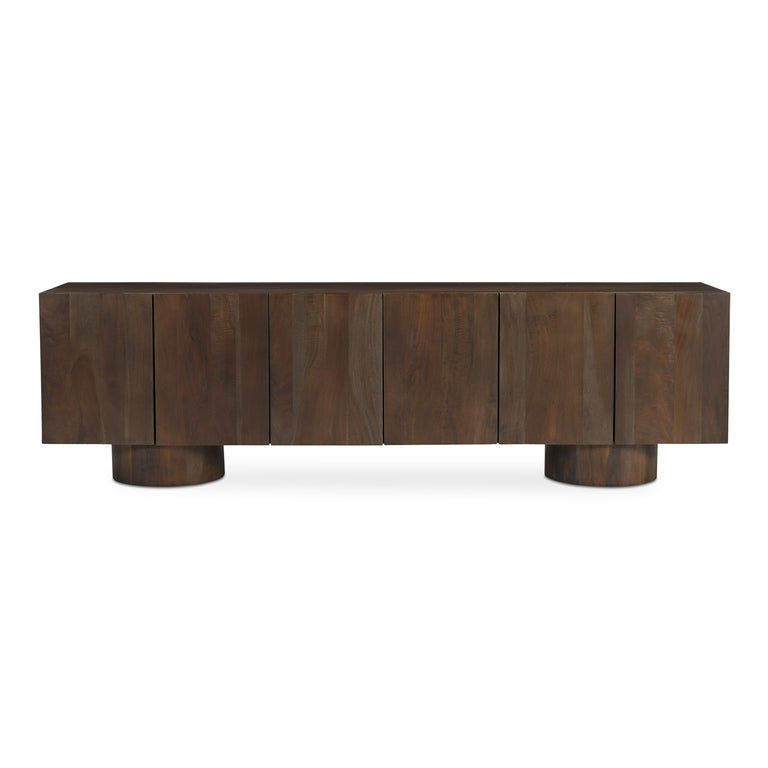 HADLEY MEDIA UNIT WARM BROWN