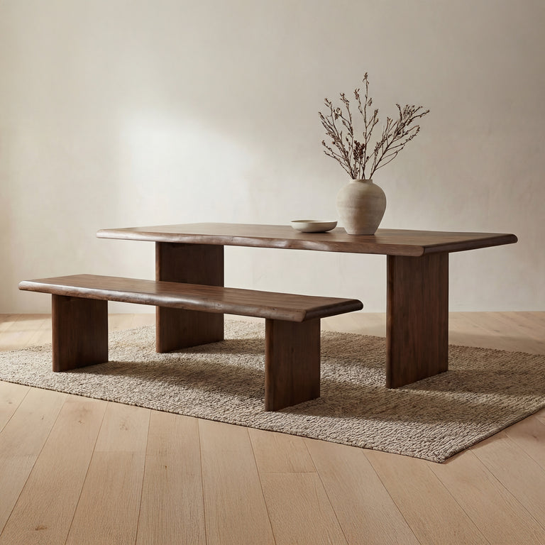 LILA DINING BENCH LARGE BROWN