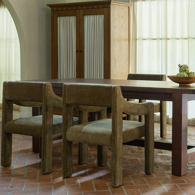 WILSON DINING TABLE LARGE WARM BROWN