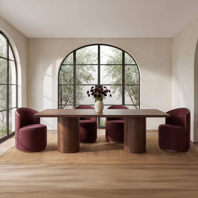 HADLEY DINING TABLE LARGE WARM BROWN