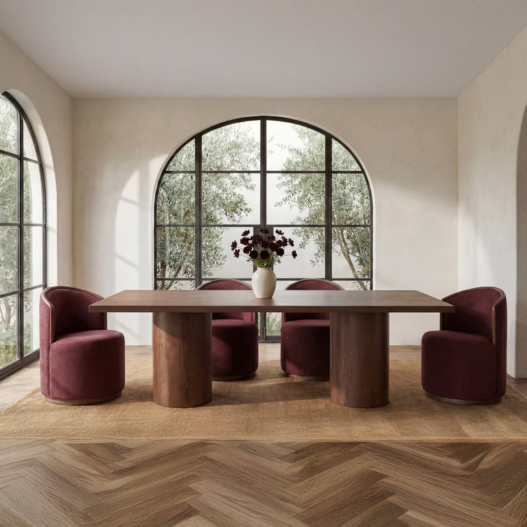HADLEY DINING TABLE LARGE WARM BROWN